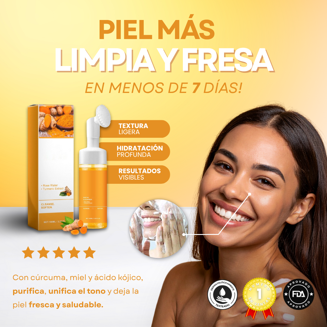 Sanorys FaceGold - Jabón de Cúrcuma para una Limpieza Natural de Rostro