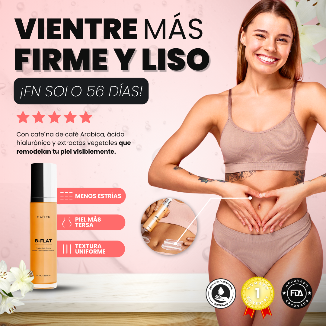 Sanorys B-Flat | Crema Reafirmante para un vientre más plano