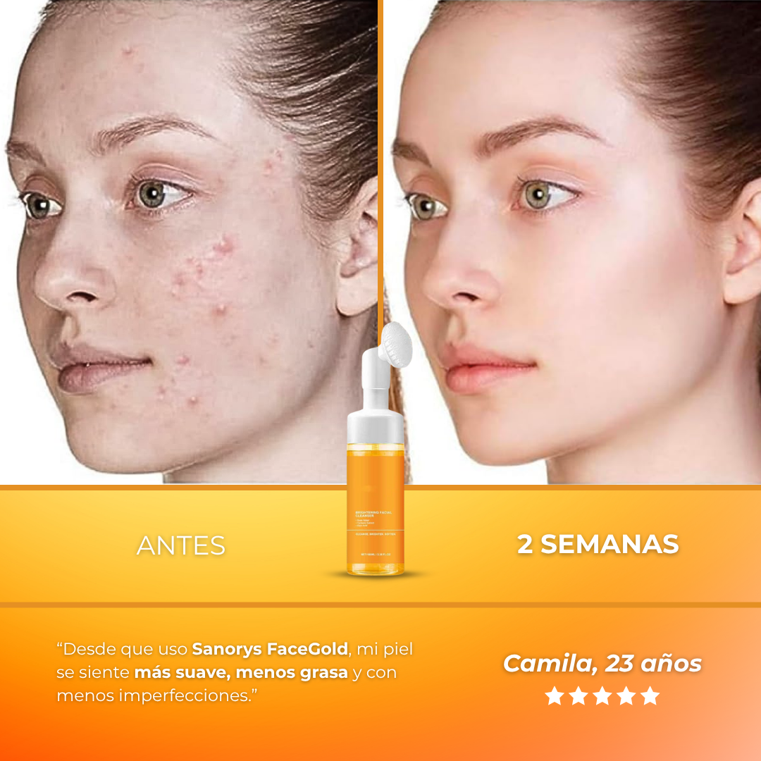 Sanorys FaceGold - Jabón de Cúrcuma para una Limpieza Natural de Rostro