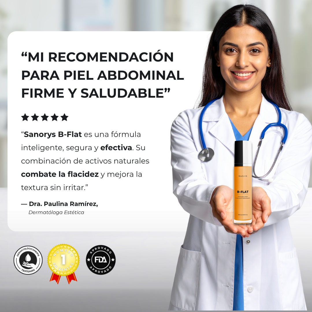 Sanorys B-Flat | Crema Reafirmante para un vientre más plano