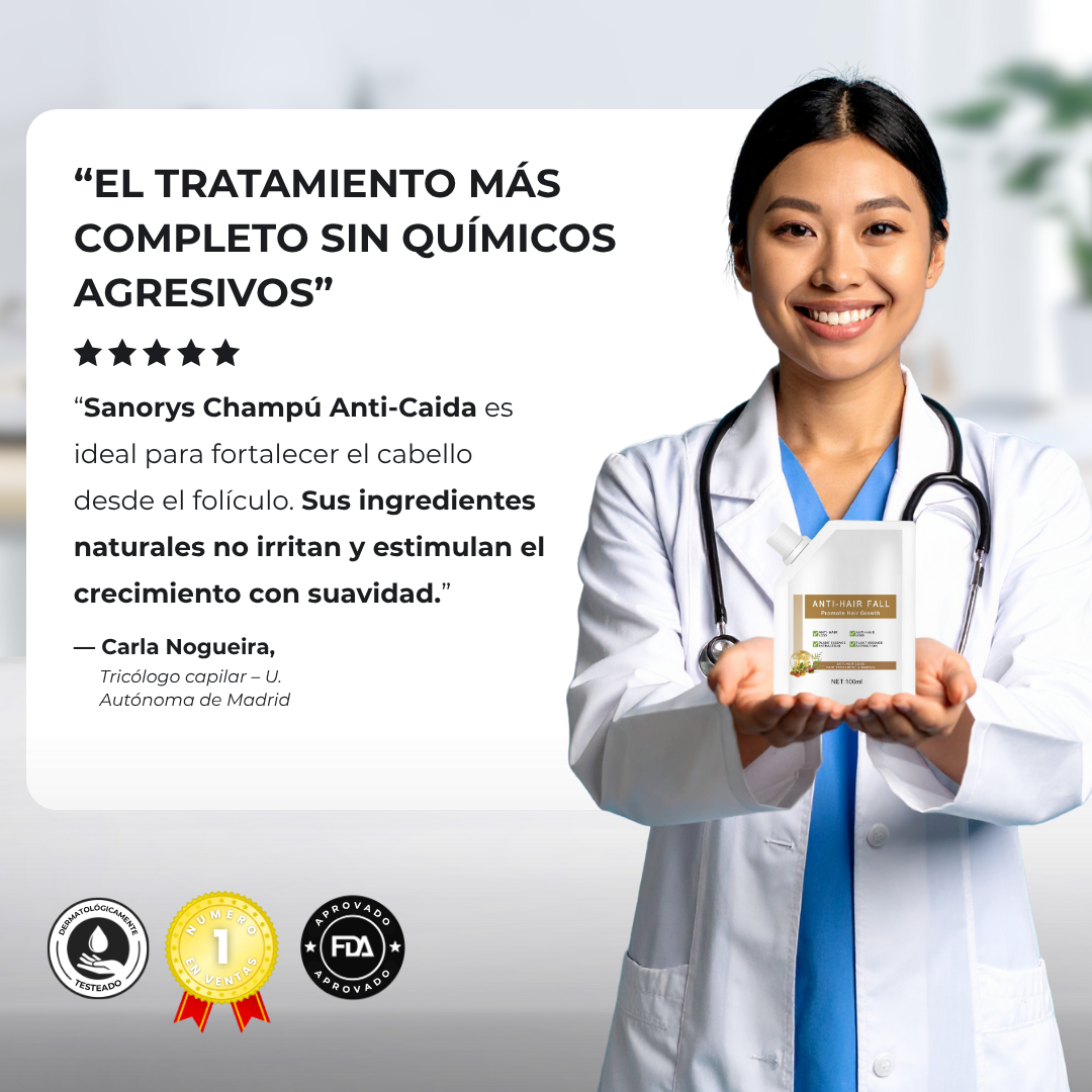 Champú Anti-Caida Sanorys - Frena tu Pérdida de Cabello en 7 días