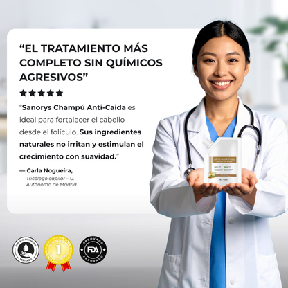Champú Anti-Caida Sanorys -  Frena tu Pérdida de Cabello en 7 días